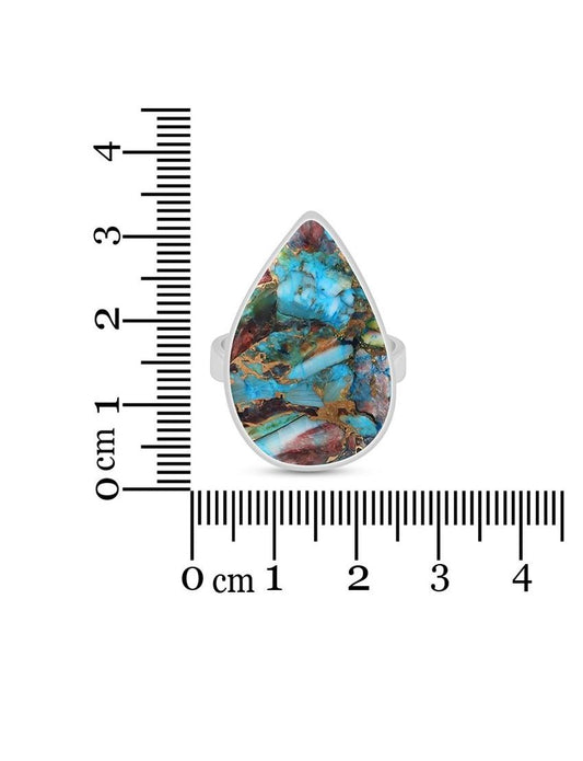 Chocolate Oyster Turquoise Ring | Adjustable