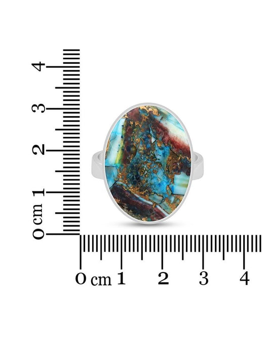 Chocolate Oyster Turquoise Ring | Adjustable