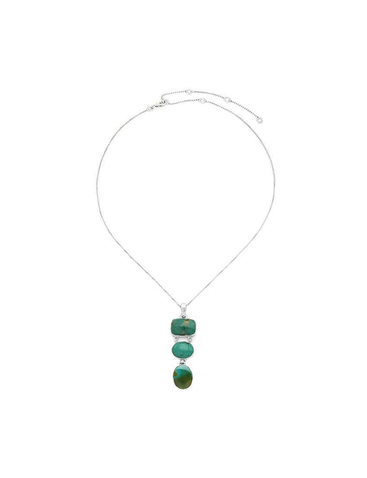 Turquoise Pendant (with Sterling chain)