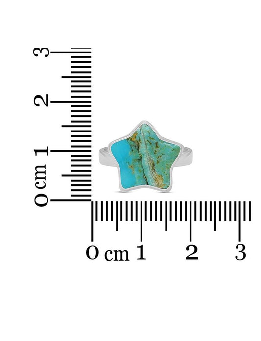 Turquoise Star Ring | Size 7