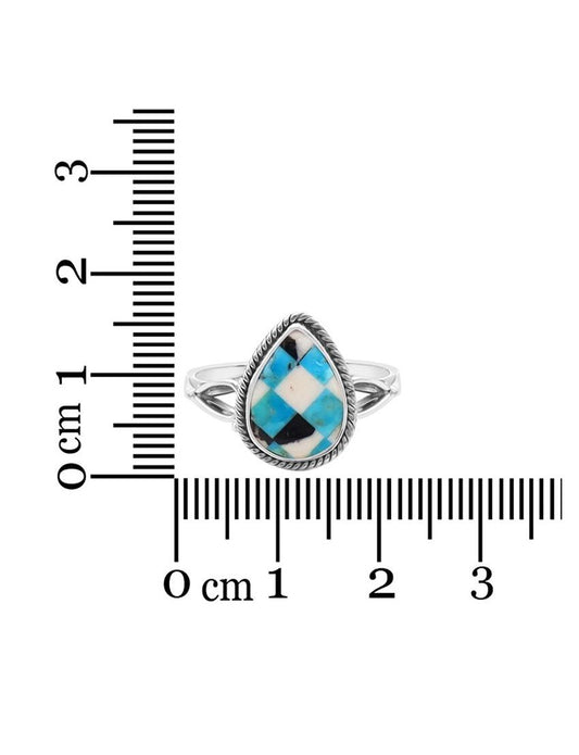 Turquoise Mosaic Ring | Size 8